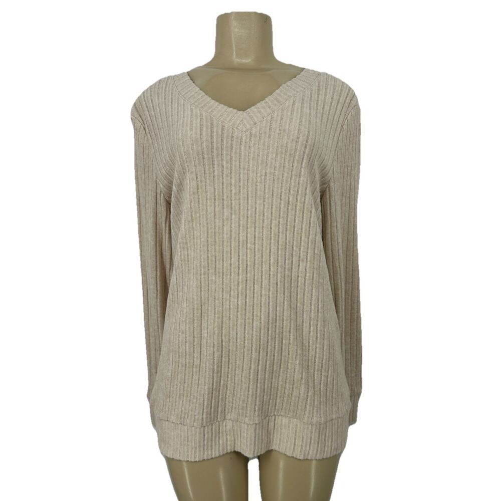 NEW Sampeel Medium Women Pullover V-neck Sweater Stretchy Soft R103